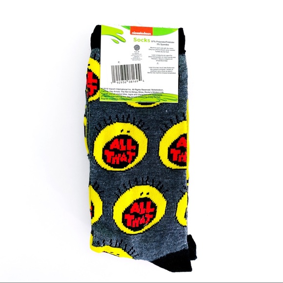 Nickelodeon All That Crew Socks Retro 90s TV Mens Womens Fun Gift - Picture 5 of 7